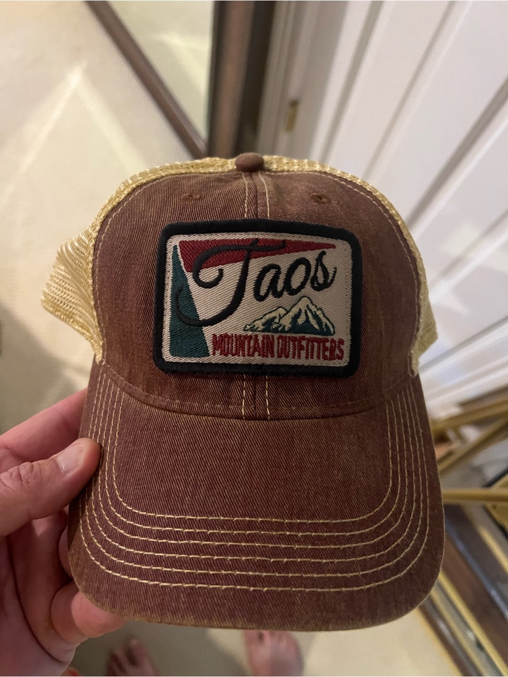 Brown & Cream Mesh Trucker Hat
